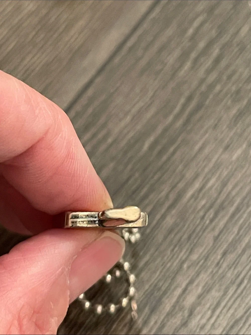 Fossil Brand Key Bag Charm on Ball Chain - Silver-tone